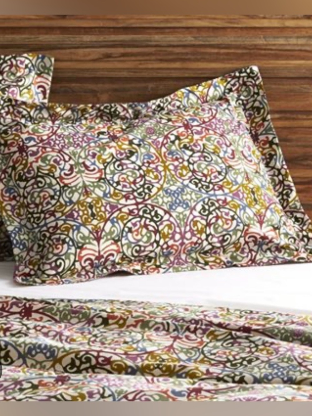 Crate & Barrel Lucia Duvet Set in King Colourful Boho Medallion - Picture 4 of 12